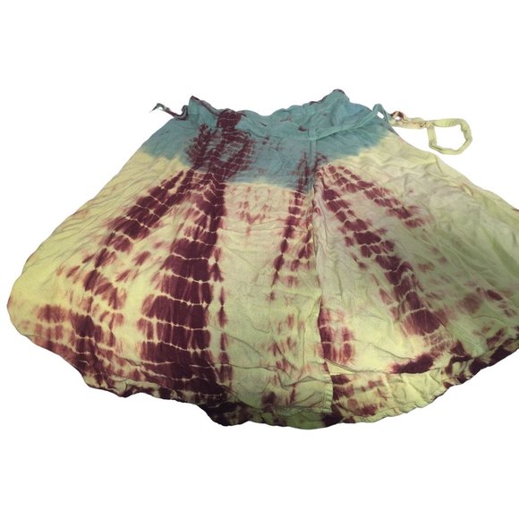 Neelam Green, Brown Yellow Gypsy Skirt - One Size Fit All  91494 - Picture 5 of 10